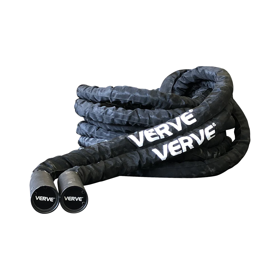 VERVE Premium Nylon Battle Rope with Aluminium Handles - 15m